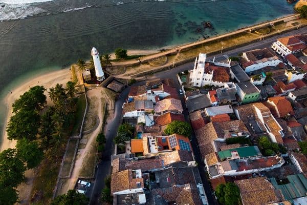 Galle Dutch Fort aerial view