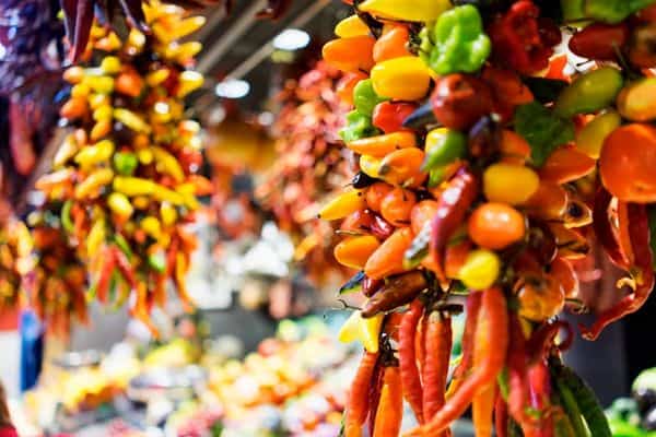 Mercat de La Boqueria peppers