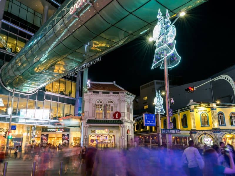 Night shopping in Singapore Orchard Road