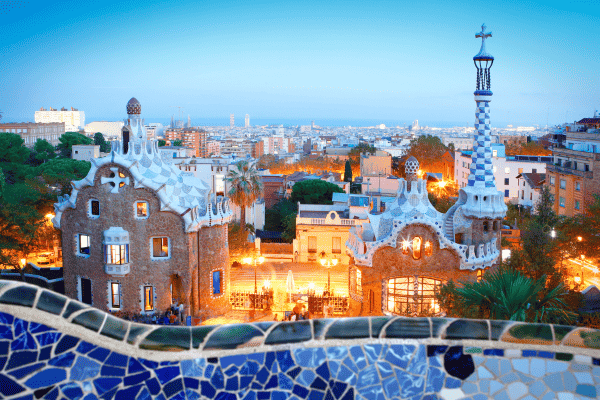 Park Güell at dusk