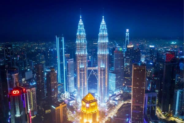 Petronas Twin Towers at night