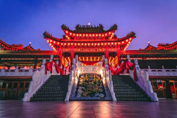 Thean Hou Temple after dark