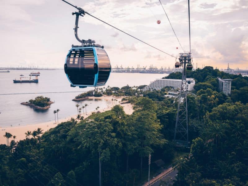 Views from the Sentosa Island Cable Car