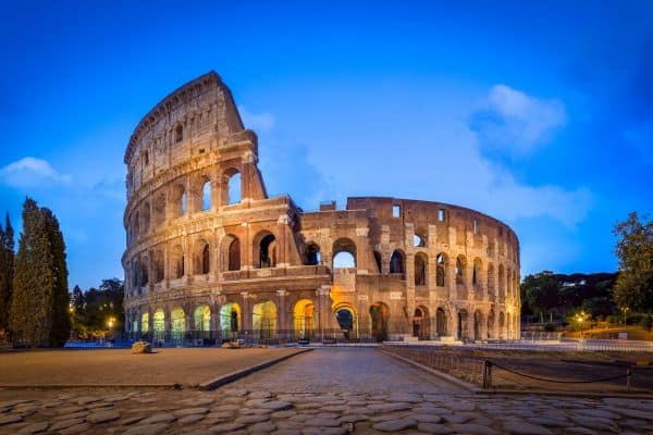 Colosseum at dusk